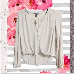 Forever 21 wrap shirt high low